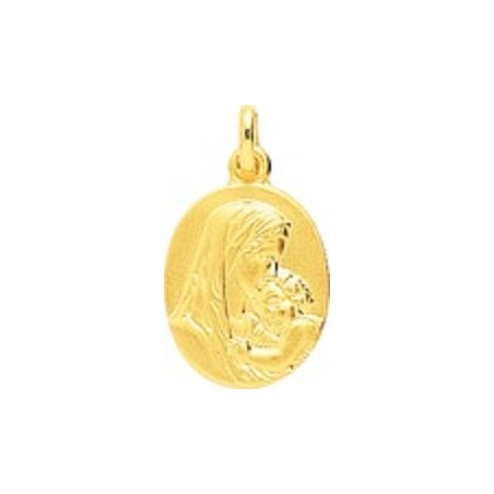 Médaille de la Vierge et l'enfant - Or jaune