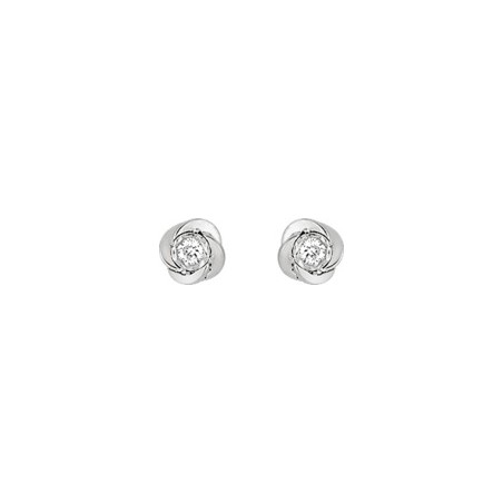 Boucles d'oreilles Florene - Diamants et Or blanc