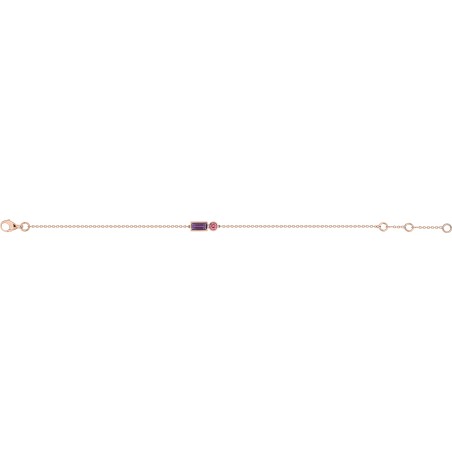 Bracelet Fleurina - Pierres de couleur et Or rose